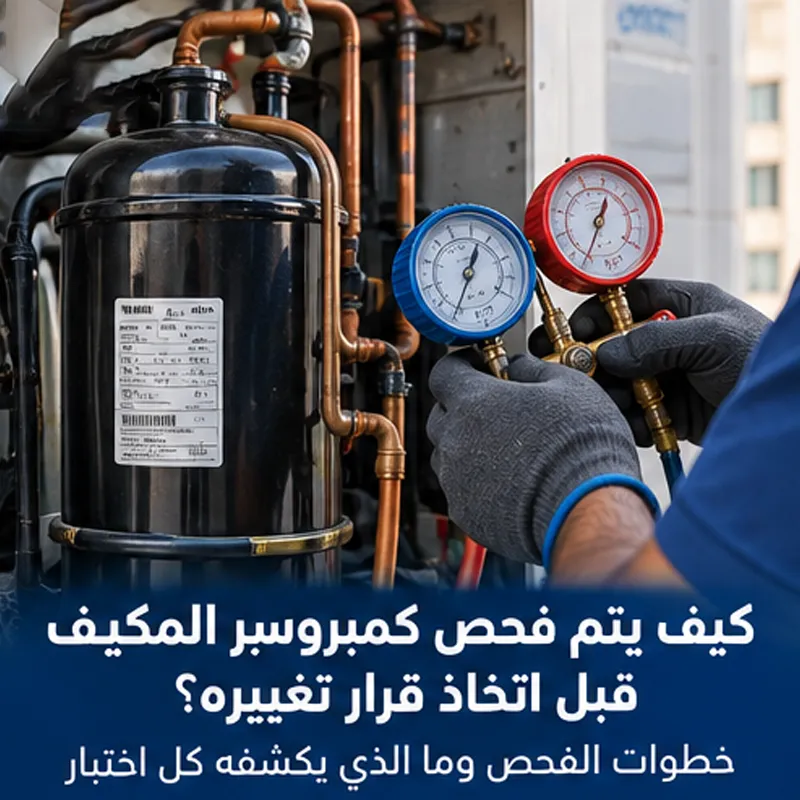 فحص كمبروسر المكيف قبل اتخاذ قرار تغييره