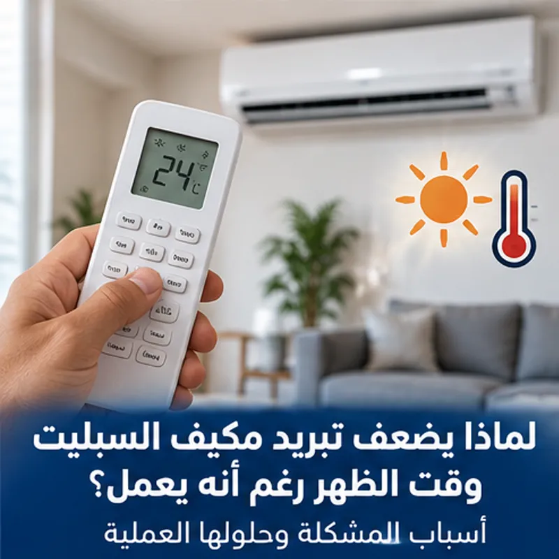 ضعف تبريد مكيف السبليت وقت الظهر في الكويت