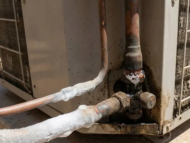 أسباب نقص غاز الفريون في المكيف 1 فحص تسريب غاز الفريون في وحدات التكييف المركزي